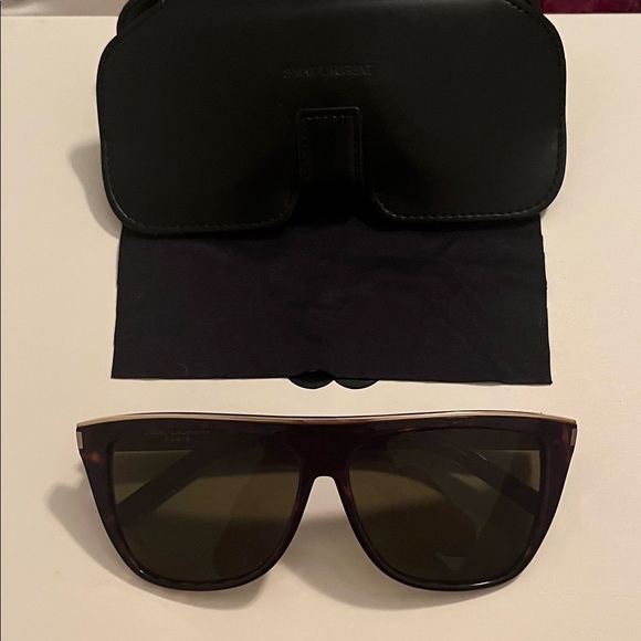 Saint Laurent Tortoise Shell Sunglasses - Picture 1 of 4